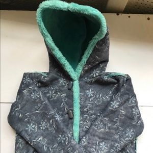 Mulberribush Hooded Flower faux furJacket for girls